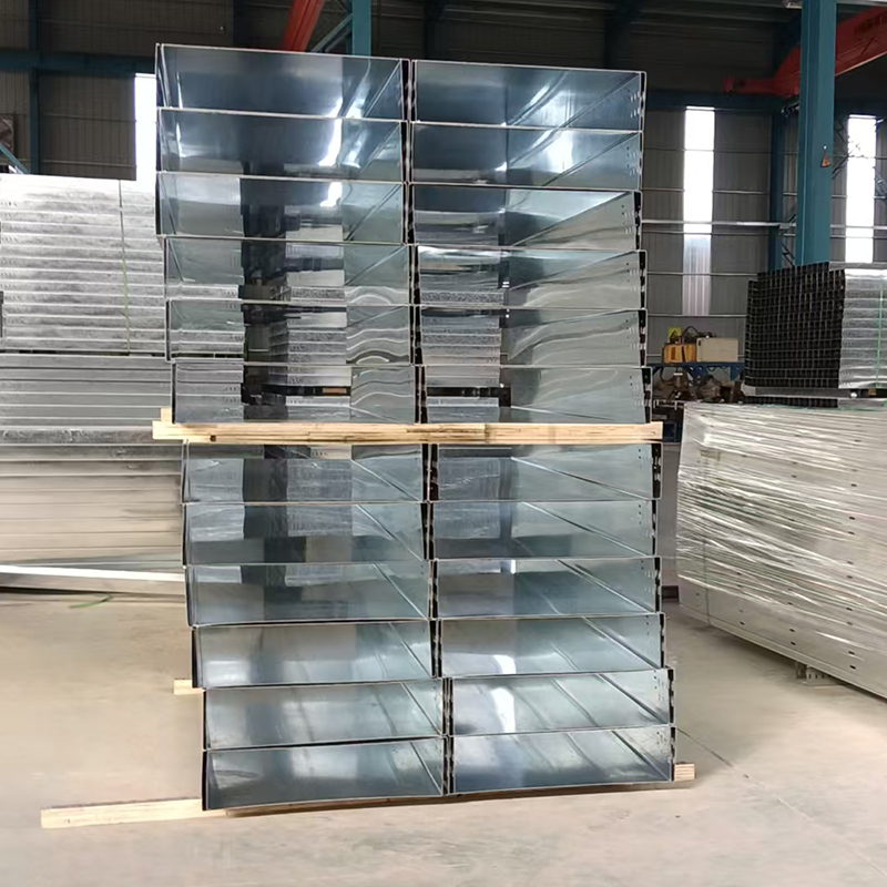 Industrial Steel Cable Duct Hot Dip Galvanized Cable Trunking with Perforated Cable Laying Tray