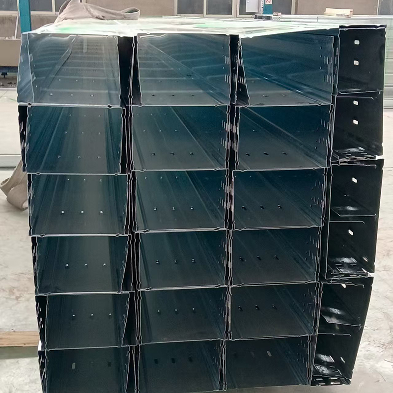High Quality Large Span Bridge Cable Trough Galvanized Carbon Steel Ladder Tray Fireproof Zinc Hot Dip Galvanized High Span Tray