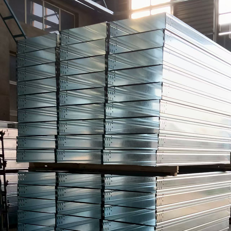 Heavy-Duty Hot-Dip Galvanized Steel Perforated Cable Tray System HDG Ventilated Tray